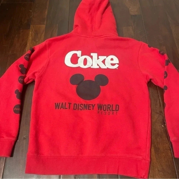 Walt Disney World Resort Coca Cola Hoodie Size XS Mickey Disney Red - Picture 5 of 7
